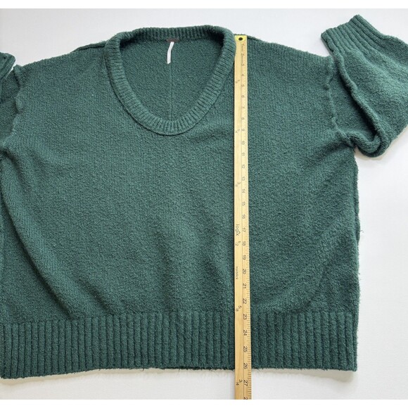 Free People Retro 90s Brookside Slouchy Tunic Sweater Pine Forest Green Large - Picture 6 of 7
